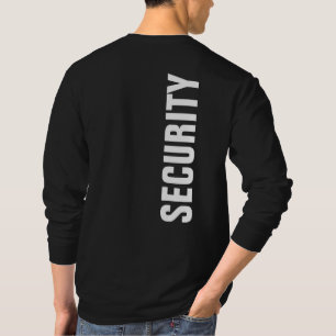 T-shirt Mens De Sécurité Modèle À Manches Longues Noir Et