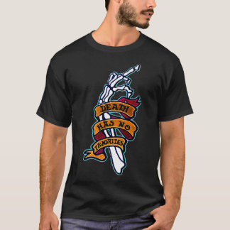 T-shirt Mens Death N'A Pas De Squelette De Doigt Moyen Pré