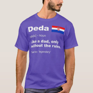 T-shirt Mens Deda Définition Grand-Père Croate