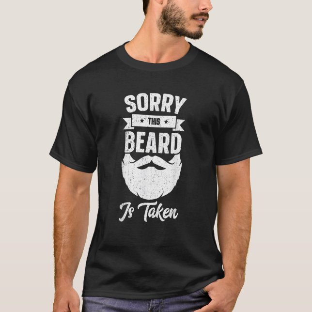 T-shirt Mens Désolé Cette Barbe Est Pris Valentines Jour P (Devant)