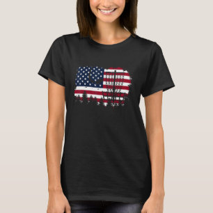 T-shirt Mens Disque Patriotique Golf Players Hommes Drapea