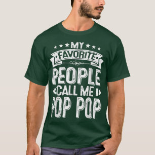 T-shirt Mens Distressed Mes Gens Préférés Appelent Moi Pop