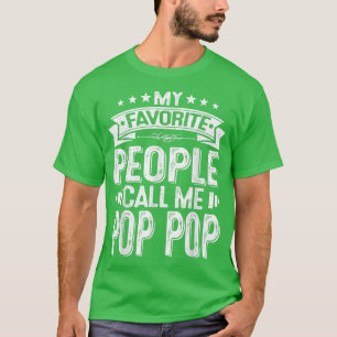 T-shirt Mens Distressed Mes Gens Préférés Appelent Moi Pop
