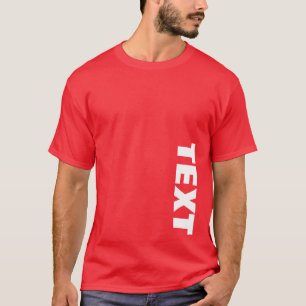 T-shirt Mens Double face Imprimer Grand Gras Police Texte