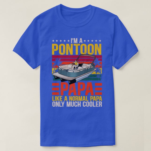 T-shirt Mens Drôle Bateau Pontoon Papa Comme Un Papa Boa N (Design devant)