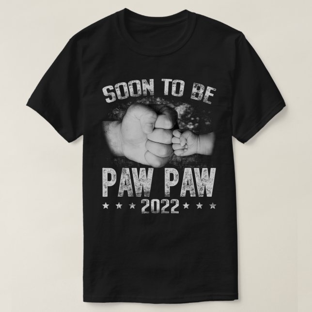 T-shirt Mens Drôle Bientôt D'Être Paw Paw Est (Design devant)