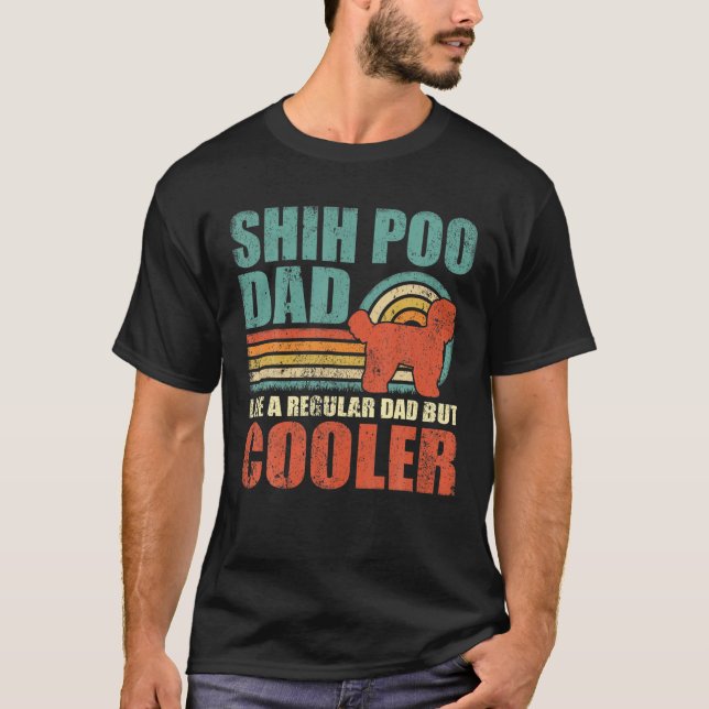 T-shirt Mens Drôle Chih Poo Papa Comme Un Papa Régulier Ma (Devant)