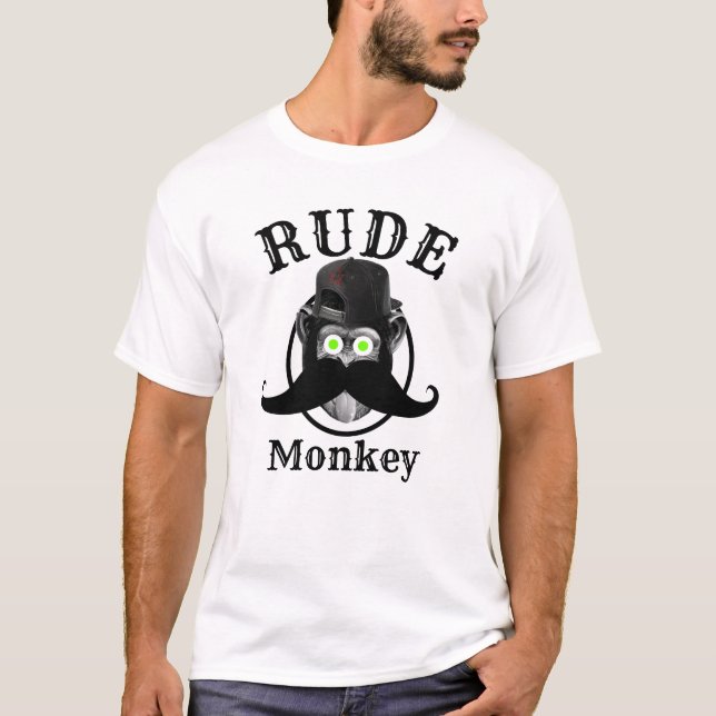 T-shirt Mens drôle de style université de nouveauté RUDE M (Devant)