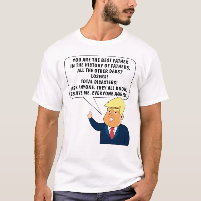 T-shirt Mens Drôle Grand Père Donald Dit Trump Père (Devant)