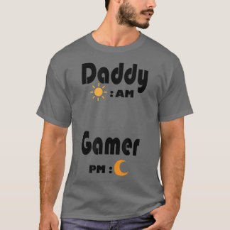 T-shirt Mens Drôle Idée Pour Gamer Dads Daddy Par Day Game