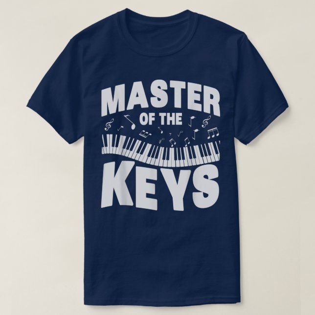 T-shirt Mens Drôle Musique Amoureux Piano Maître Des Clés (Design devant)