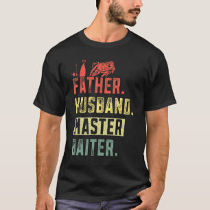 T-shirt Mens Drôle Pêcheur Pêcheur Pêcheur Père Mari Maste