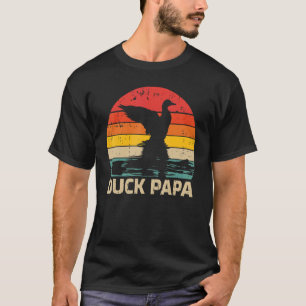 T-shirt Mens Duck Vintage Retro Duck Papa Fête des pères