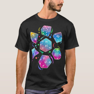 T-shirt Mens Dungeons Dice Collection Imaginaire Rôle Joue