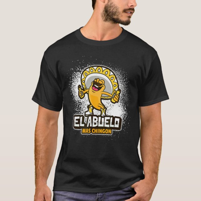 T-shirt Mens El Abuelo Mas Chingon Proud Grandfather (Devant)