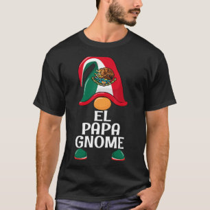 T-shirt Mens El Papa Gnome Drapeau Mexicain Papa Gnome