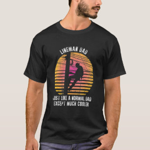 T-shirt Mens Electricien Lineman Citation Lineman Papa Coo