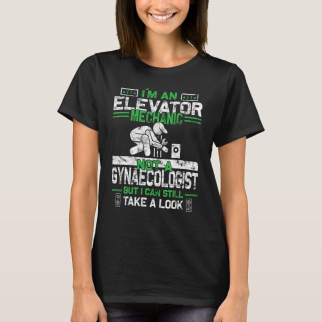 T-shirt Mens Elevator Mechanic Installer Maintenance Techn (Devant)