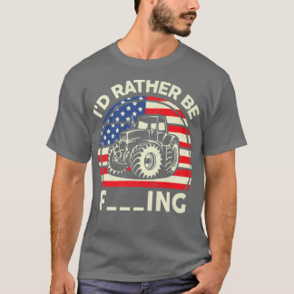 T-shirt Mens Farmer Boy Drôle Je préfère faire de l'agricu