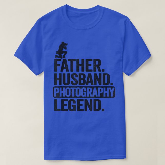 T-shirt Mens Father Husband Photographe Legend Papa Funny  (Design devant)