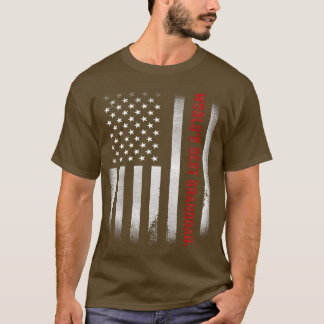 T-shirt Mens Fathers Day Gift Tee World's Best Granddad E