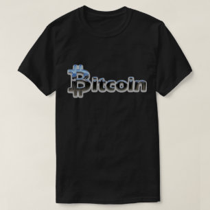 T-shirt Mens Femmes Argent Bitcoin Cryptomonnaie