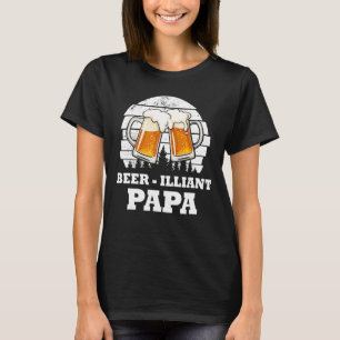 T-shirt Mens Fête des pères Beer Illiant Papa Drink