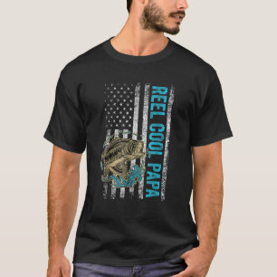 T-shirt Mens Fête des Pères Bobine Papa Poisson Cool Drap
