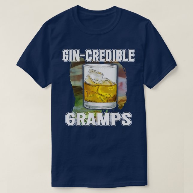 T-shirt Mens Fête des pères Cadeau Tee Gin Credibile Gramp (Design devant)