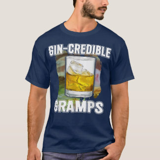 T-shirt Mens Fête des pères Cadeau Tee Gin Credibile Gramp