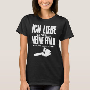 T-shirt Mens Fête des pères Je L'Aime Quand Ma Femme Mich