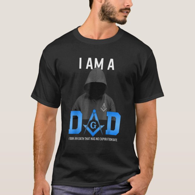 T-shirt Mens Fête des pères Masonic Papa Freemason Oath No (Devant)