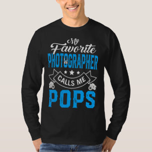 T-shirt Mens Fête des pères Mon photographe favori appelle