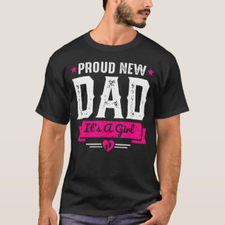 T-shirt Mens Fier Nouveau Papa C'est une fille