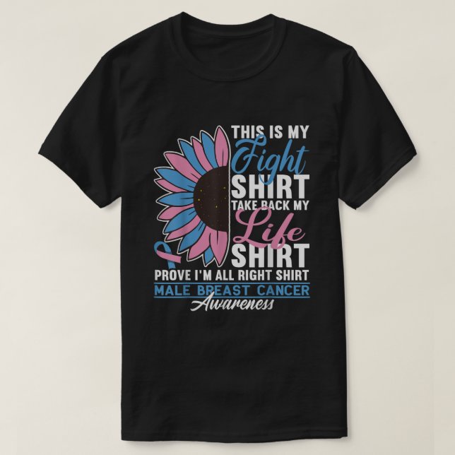 T-shirt Mens Fight Shirt I MBC Carcinoma I Male Breast Can (Design devant)