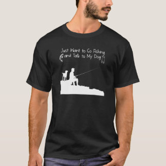 T-shirt Mens Fishing For Men Fish And Talk To My Dog