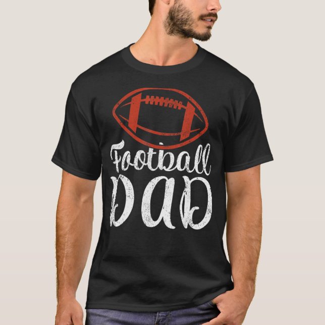T-shirt Mens Football Sports Football Papa Fête des pères (Devant)