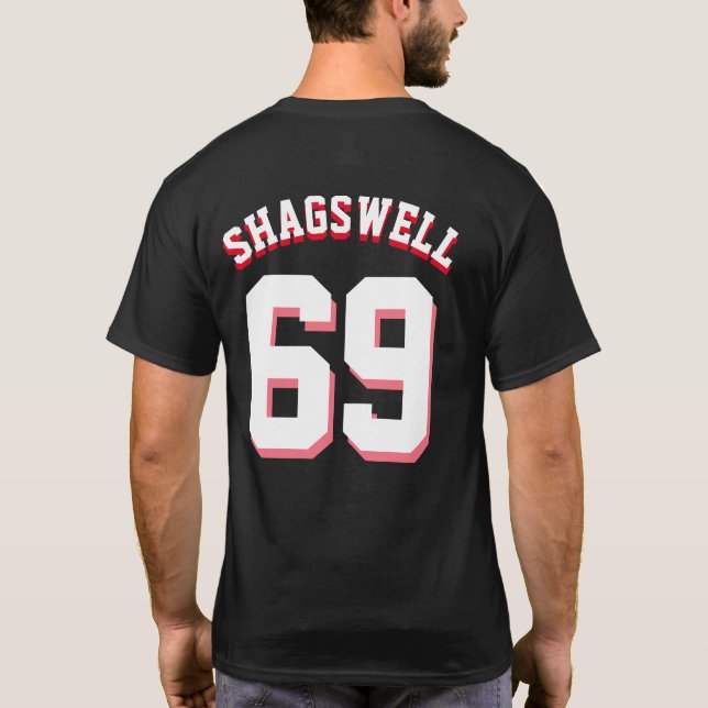 T-shirt Mens Football Style Jersey SHAGSWELL 69 (Dos)