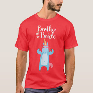 T-shirt Mens Frère De La Mariée Unicorn Bachelor Mariage