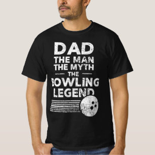 T-shirt Mens Fun Bowling Pour Papa L'Homme Le Mythe
