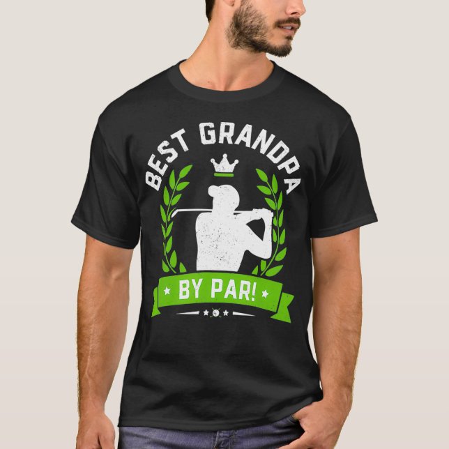 T-shirt Mens Funky Fête des pères Best Grandpa By Par Golf (Devant)