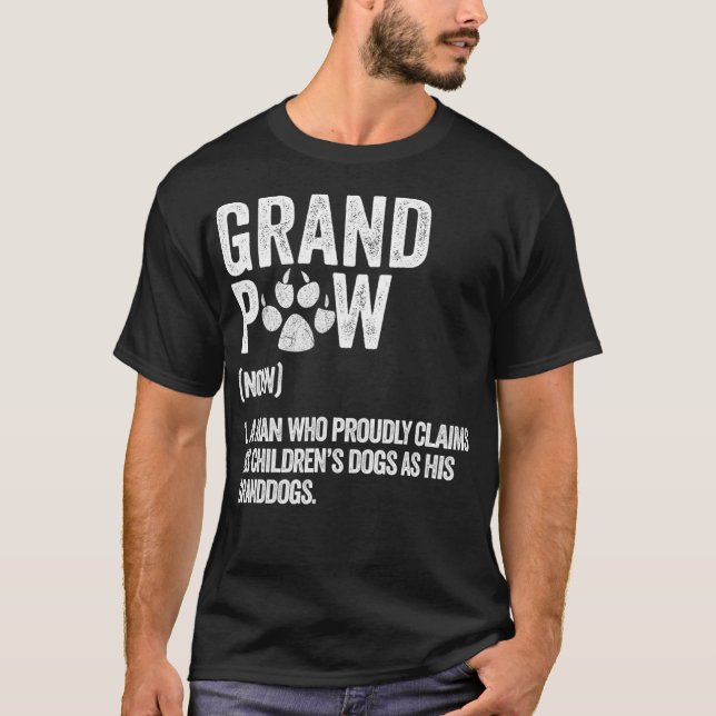 T-shirt Mens Funky Meilleur Chien Grand-Père Jamais Grand- (Devant)