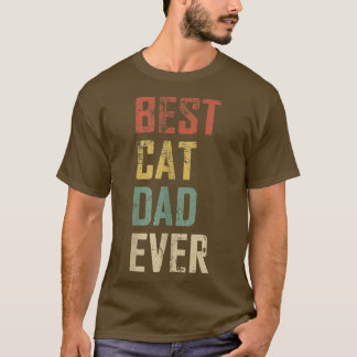 T-shirt Mens Funky Père Day Vintage Meilleur Chat Papa Jam