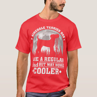T-shirt Mens Funny Airedale Terrier Papa Comme Un Papa Rég