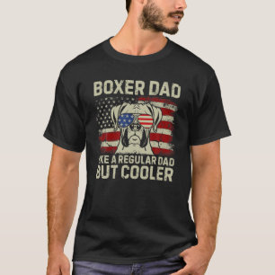 T-shirt Mens Funny Boxer Papa Vintage USA American Flag Bo