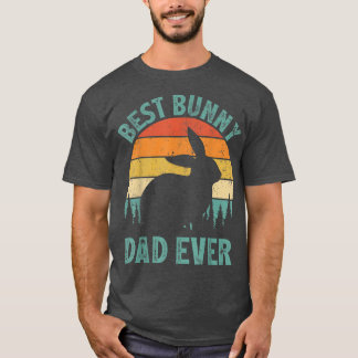 T-shirt Mens Funny Bunny Vintage Meilleur Bunny Papa Jamai