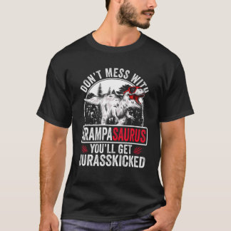 T-shirt Mens Funny Grampa Dinosaures Lover Papa Fête des p