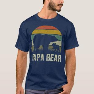 T-shirt Mens Funny Papa Bear s Cub 1 Enfant Fête des pères