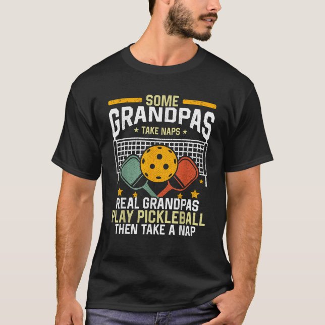 T-shirt Mens Funny Pickleball Design pour Hommes Grand-pa  (Devant)