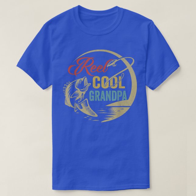 T-shirt Mens Funny Reel Cool Grand-père Aimer Pêche  (Design devant)